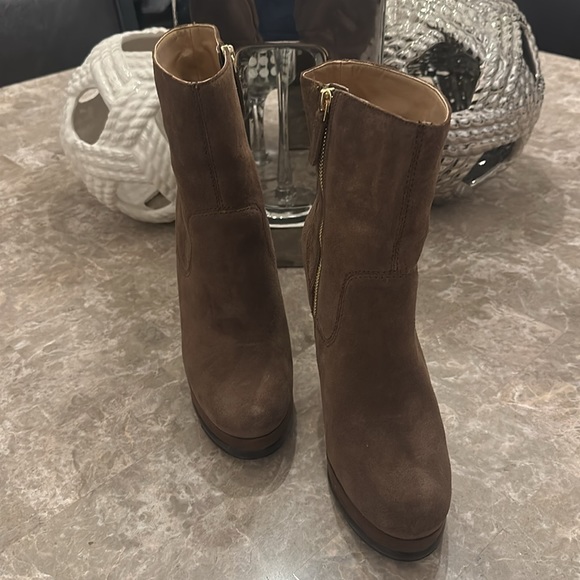 Brown Suede Booties - Picture 2 of 5